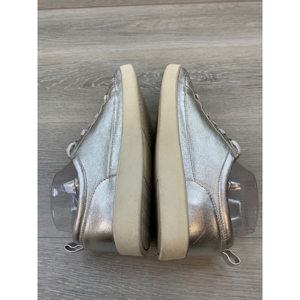Vionic Winny Women's Silver Metallic Leather Lace Up Sneakers  7 Comfort Shoes - Picture 5 of 11